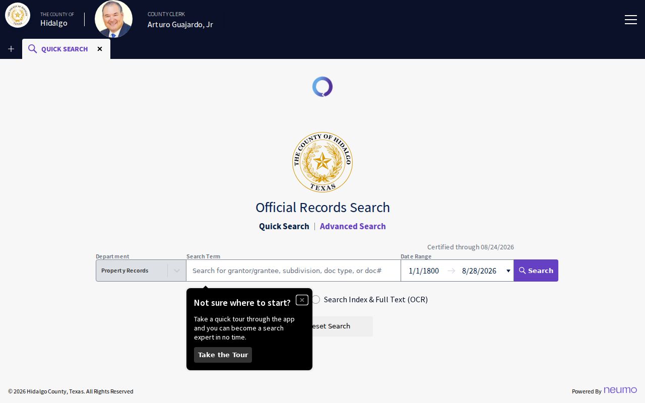 Edinburg residents directory Hidalgo official records quick search