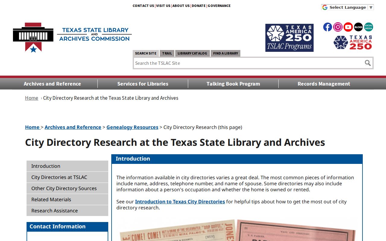 Edinburg city directory Texas State Library guide